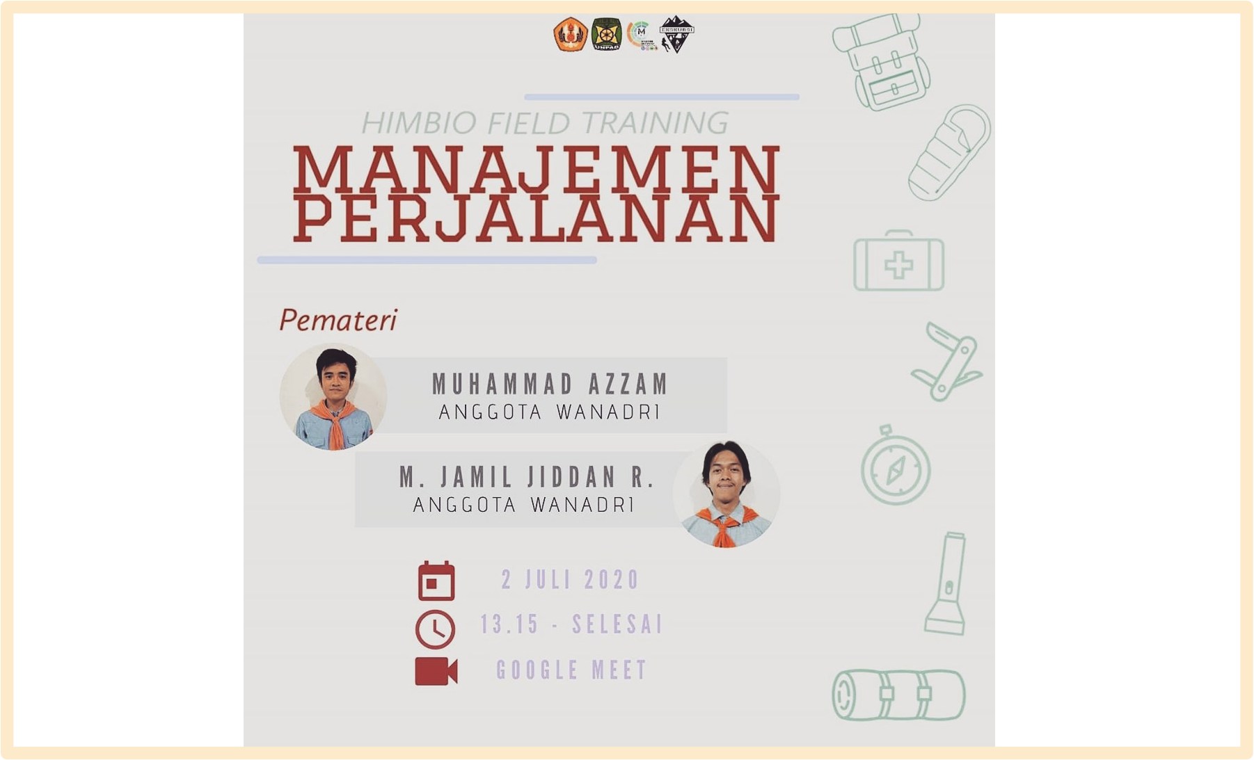 Himbio Field Training 2020: Manajemen Perjalanan