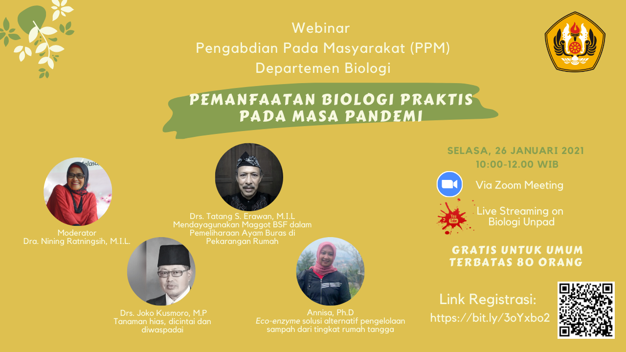 Webinar PPM Biologi: Pemanfaatan Biologi Praktis Pada Masa Pandemi