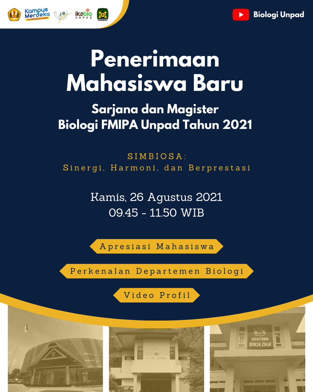 Penerimaan Mahasiswa Baru Sarjana dan Magister Biologi FMIPA Unpad Tahun 2021