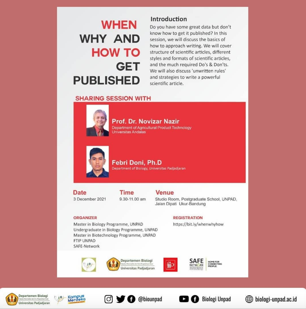 Sharing Session: When, Why and How to Get Published