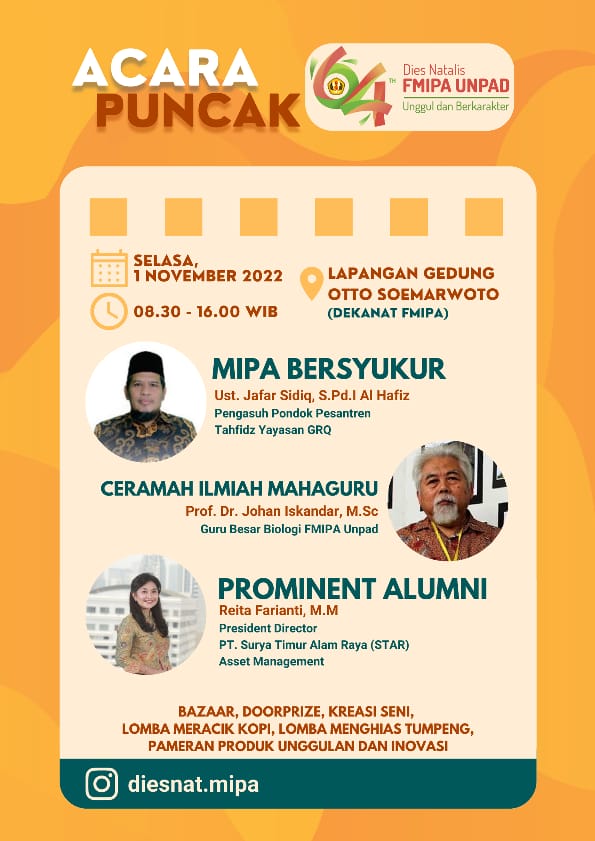 Acara Puncak Dies Natalis FMIPA Unpad Ke 64